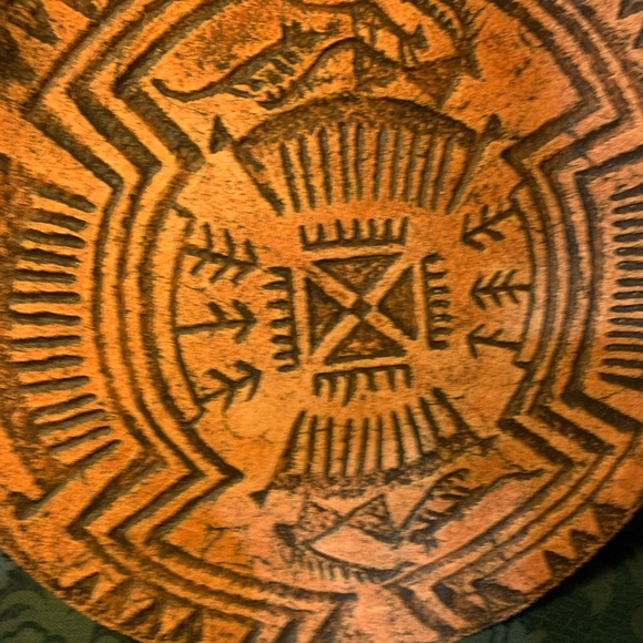 Earthy Geometric Pattern Plate - Picture 2 of 6